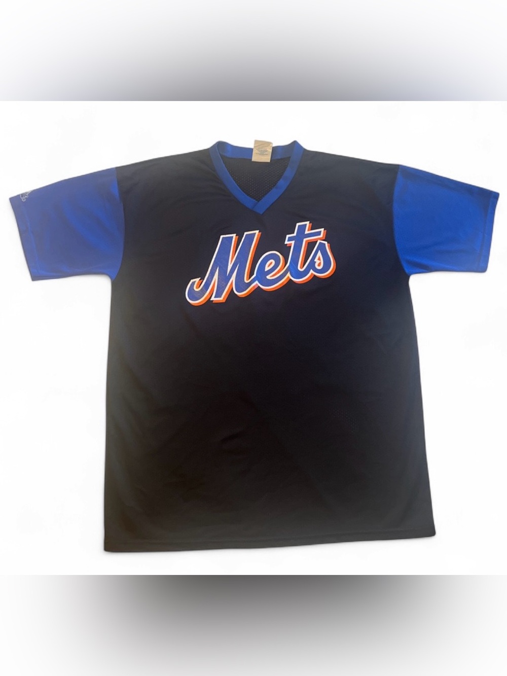 Vintage Majestic NY Mets Jersey Large Mesh Batting Practice MLB Made in USA